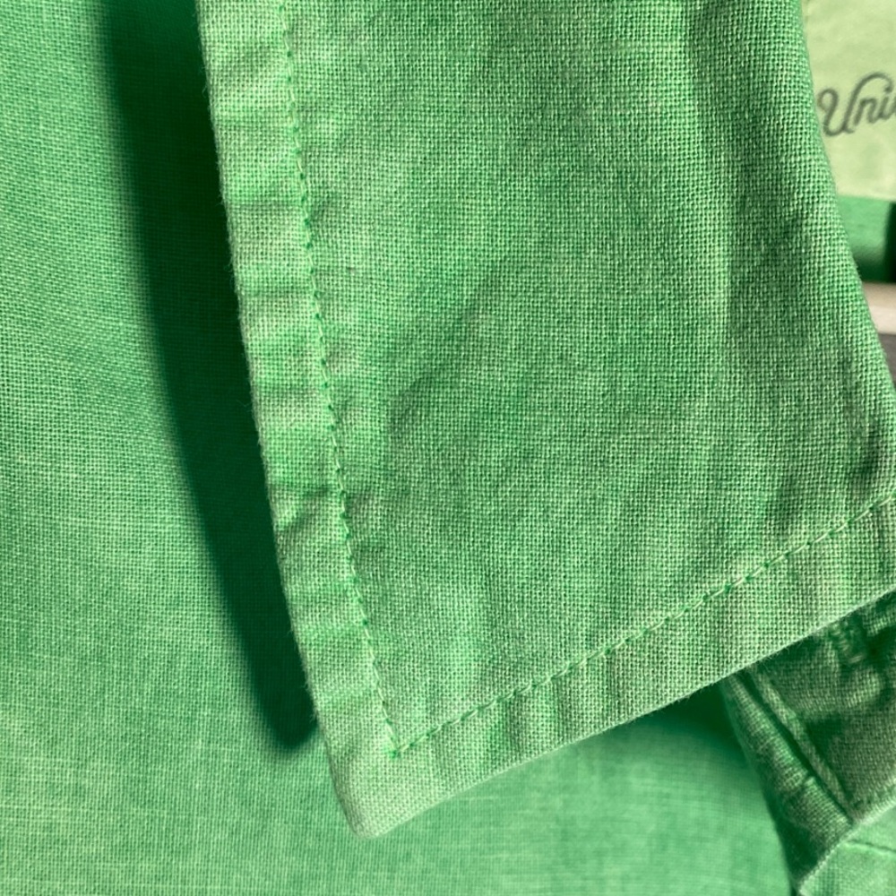 Universal Thread Green Linen Cropped Button-Up Xl - image 6